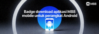 Badge download aplikasi M88 mobile untuk perangkat Android